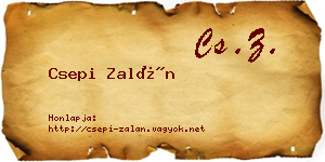 Csepi Zalán névjegykártya